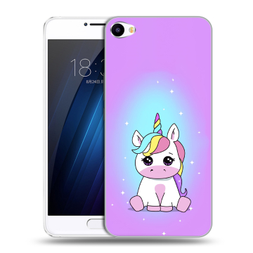Пластиковый чехол на Meizu U10 с принтом Единорог