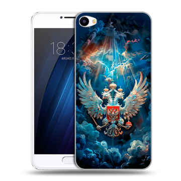 Пластиковый чехол на Meizu U10 с принтом Герб флаг России Пластиковый чехол на Meizu U10 с принтом Герб флаг России