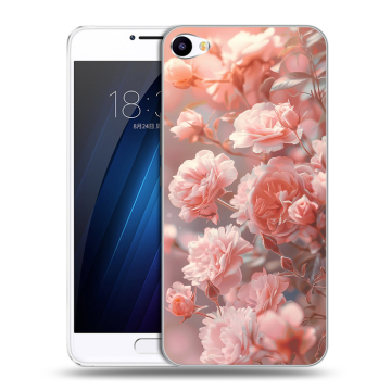 Пластиковый чехол на Meizu U10 с принтом Розовые розы Пластиковый чехол на Meizu U10 с принтом Розовые розы