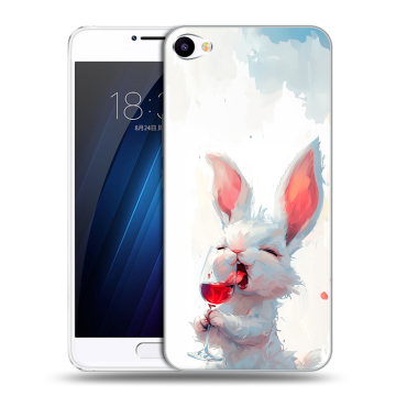 Пластиковый чехол на Meizu U10 с принтом кролик зайчик Пластиковый чехол на Meizu U10 с принтом кролик зайчик