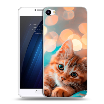 Пластиковый чехол на Meizu U10 с принтом котик Пластиковый чехол на Meizu U10 с принтом котик