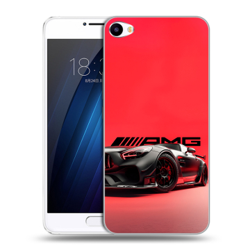 Пластиковый чехол на Meizu U10 с принтом Мерседес Mercedes AMG