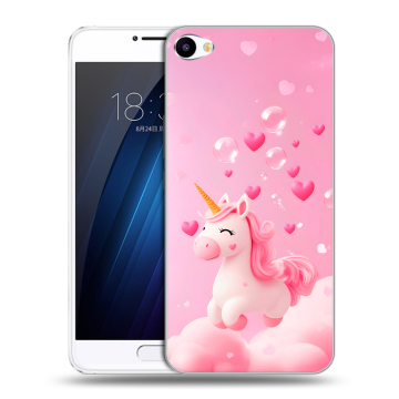 Пластиковый чехол на Meizu U10 с принтом Единорог