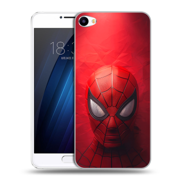 Пластиковый чехол на Meizu U10 с принтом Spiderman Человек паук