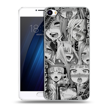 Пластиковый чехол на Meizu U10 с принтом Ahegao Ахегао Аниме