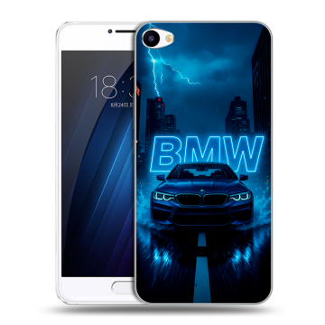 Пластиковый чехол на Meizu U10 с принтом BMW БМВ