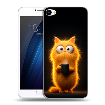 Пластиковый чехол на Meizu U10 с принтом Смешной кот Пластиковый чехол на Meizu U10 с принтом Смешной кот