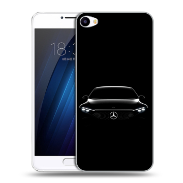 Пластиковый чехол на Meizu U10 с принтом Mercedes Мерседес