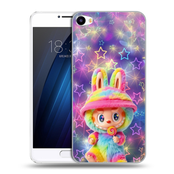 Пластиковый чехол на Meizu U10 с принтом Labubu Лабубу