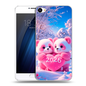 Пластиковый чехол на Meizu U10 с принтом Новый год