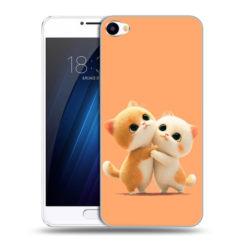 Пластиковый чехол на Meizu U10 с принтом Милые котики Пластиковый чехол на Meizu U10 с принтом Милые котики