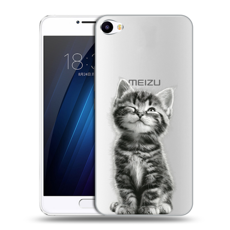 Пластиковый чехол на Meizu U10 с принтом Котенок Пластиковый чехол на Meizu U10 с принтом Котенок