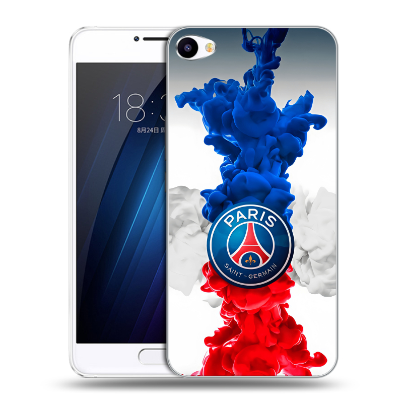 Пластиковый чехол на Meizu U10 с принтом PSG ПСЖ Пластиковый чехол на Meizu U10 с принтом PSG ПСЖ