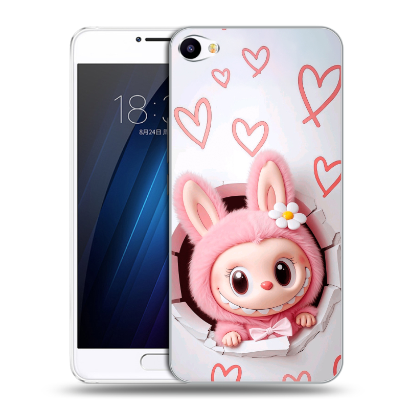 Пластиковый чехол на Meizu U10 с принтом Labubu Лабубу Пластиковый чехол на Meizu U10 с принтом Labubu Лабубу