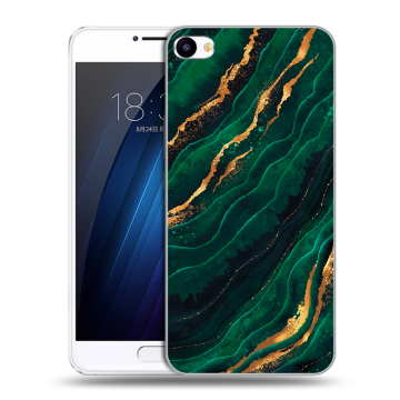 Пластиковый чехол на Meizu U20 с принтом Мрамор зеленое золото Пластиковый чехол на Meizu U20 с принтом Мрамор зеленое золото
