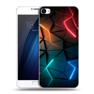 Пластиковый чехол на Meizu U20 с принтом Абстракция неон Пластиковый чехол на Meizu U20 с принтом Абстракция неон