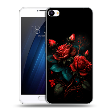 Пластиковый чехол на Meizu U20 с принтом Розы красные