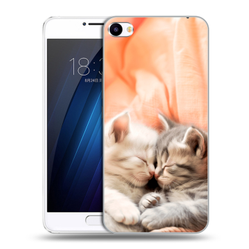 Пластиковый чехол на Meizu U20 с принтом Котята