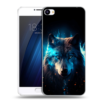 Пластиковый чехол на Meizu U20 с принтом Волк ночной Пластиковый чехол на Meizu U20 с принтом Волк ночной