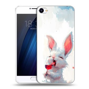 Пластиковый чехол на Meizu U20 с принтом кролик зайчик