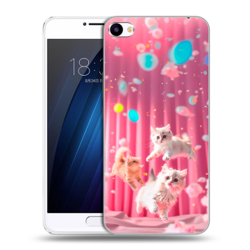 Пластиковый чехол на Meizu U20 с принтом милые котики