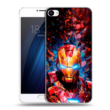 Пластиковый чехол на Meizu U20 с принтом Железный человек Ironman