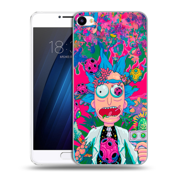 Пластиковый чехол на Meizu U20 с принтом Рик и Морти Rick Morty