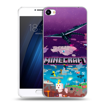 Пластиковый чехол на Meizu U20 с принтом Майнкрафт Minecraft