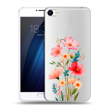 Пластиковый чехол на Meizu U20 с принтом Цветы