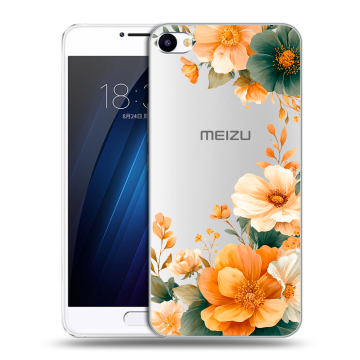 Пластиковый чехол на Meizu U20 с принтом Цветы принт
