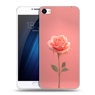 Пластиковый чехол на Meizu U20 с принтом Розовая роза