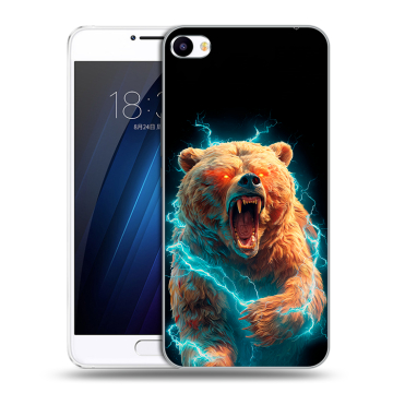 Пластиковый чехол на Meizu U20 с принтом Медведь