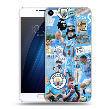 Пластиковый чехол на Meizu U20 с принтом Man City Манчестер Сити