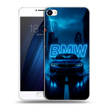 Пластиковый чехол на Meizu U20 с принтом BMW БМВ