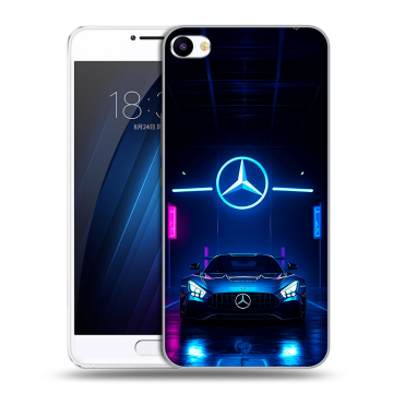 Пластиковый чехол на Meizu U20 с принтом Mercedes Мерседес