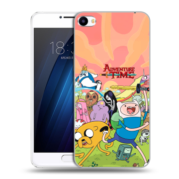 Пластиковый чехол на Meizu U20 с принтом Adventure time Время приключений