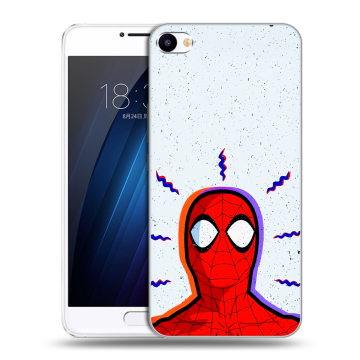 Пластиковый чехол на Meizu U20 с принтом Spiderman Человек паук