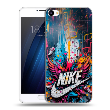 Пластиковый чехол на Meizu U20 с принтом Nike Найк