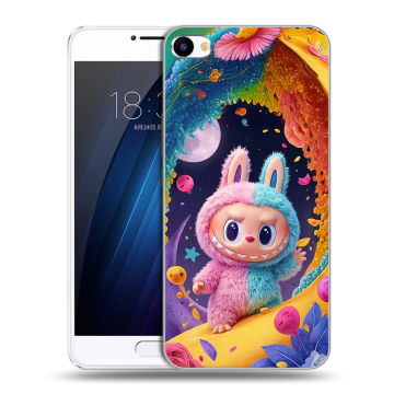 Пластиковый чехол на Meizu U20 с принтом Labubu Лабубу