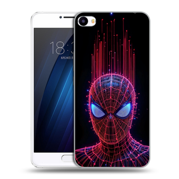 Пластиковый чехол на Meizu U20 с принтом Spiderman Человек паук