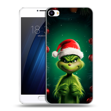 Пластиковый чехол на Meizu U20 с принтом Гринч Новый год Рождество