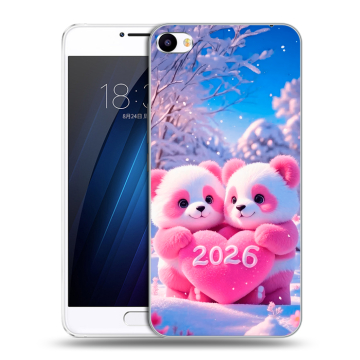 Пластиковый чехол на Meizu U20 с принтом Новый год