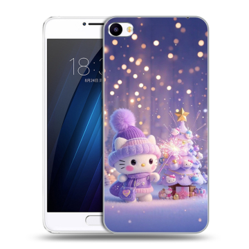 Пластиковый чехол на Meizu U20 с принтом Новый год