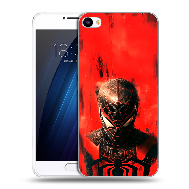 Пластиковый чехол на Meizu U20 с принтом человек паук spiderman Пластиковый чехол на Meizu U20 с принтом человек паук spiderman