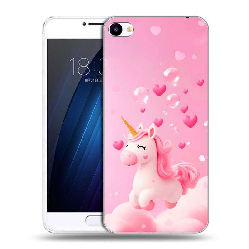 Пластиковый чехол на Meizu U20 с принтом Единорог Пластиковый чехол на Meizu U20 с принтом Единорог