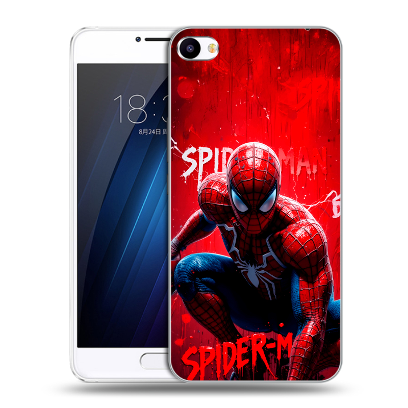 Пластиковый чехол на Meizu U20 с принтом Spiderman Человек паук Пластиковый чехол на Meizu U20 с принтом Spiderman Человек паук