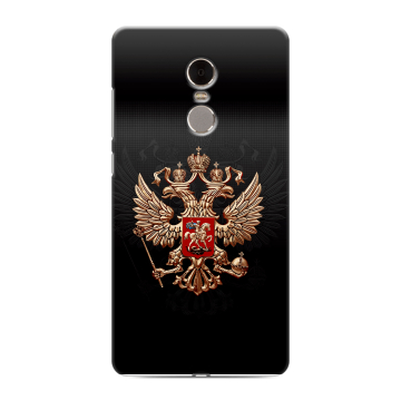 Силиконовый противоударный чехол на Xiaomi RedMi Note 4 с принтом Герб России Силиконовый противоударный чехол на Xiaomi RedMi Note 4 с принтом Герб России