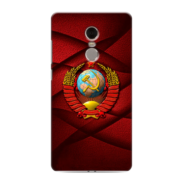 Силиконовый противоударный чехол на Xiaomi RedMi Note 4 с принтом Герб СССР Силиконовый противоударный чехол на Xiaomi RedMi Note 4 с принтом Герб СССР