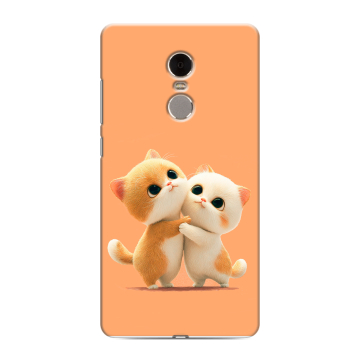 Силиконовый противоударный чехол на Xiaomi RedMi Note 4 с принтом Милые котики Силиконовый противоударный чехол на Xiaomi RedMi Note 4 с принтом Милые котики