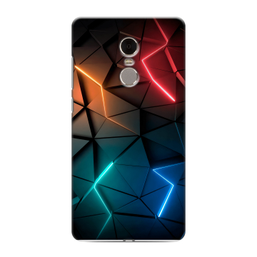Силиконовый противоударный чехол на Xiaomi RedMi Note 4 с принтом Абстракция неон Силиконовый противоударный чехол на Xiaomi RedMi Note 4 с принтом Абстракция неон